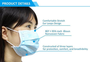 Disposable Face Masks - Pack of 10 (individually wrapped)